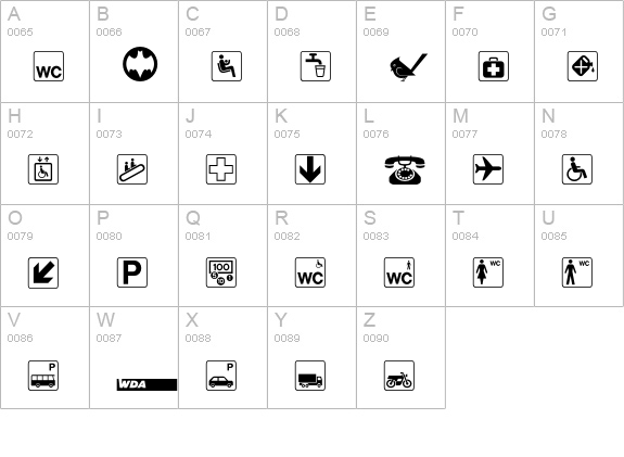 LogosPiFont uppercase A-Z preview