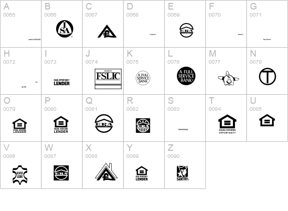 LogosServiceP01 uppercase A-Z preview