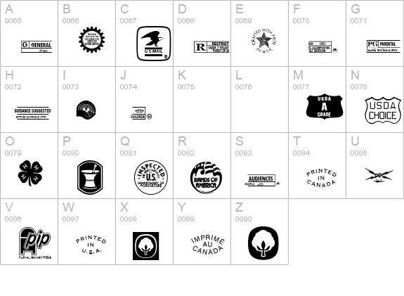 LogosServiceP03 uppercase A-Z preview