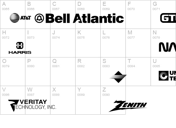 LogosTechnology uppercase A-Z preview