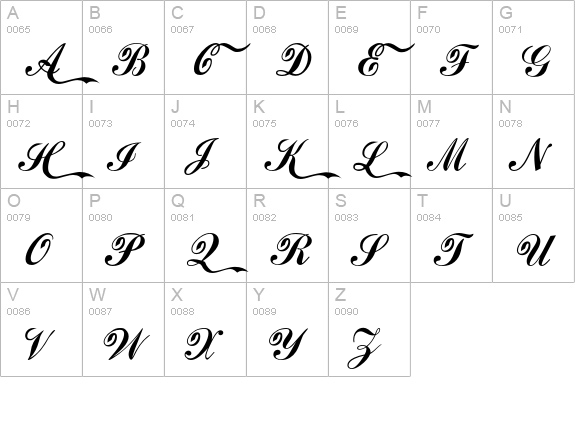 LokiCola uppercase A-Z preview