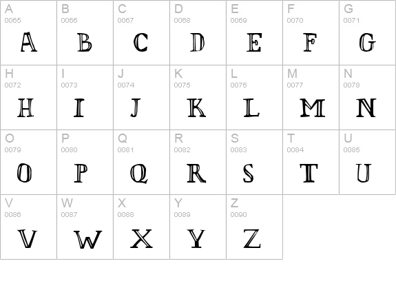 LOlivier uppercase A-Z preview