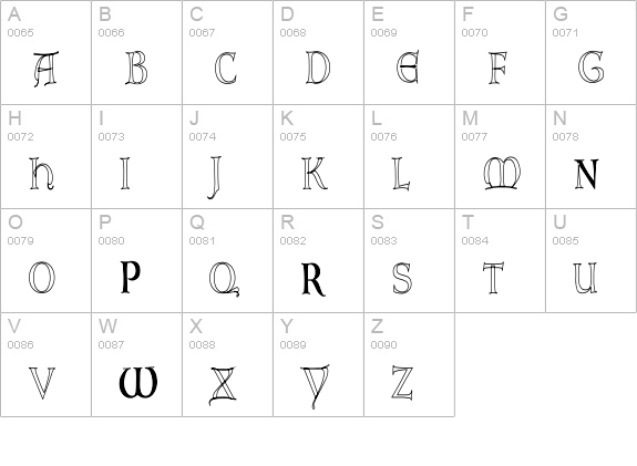 Lombardic-NormaHC uppercase A-Z preview