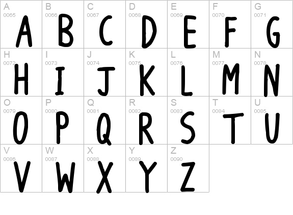 Long Loving Letters
 uppercase A-Z preview