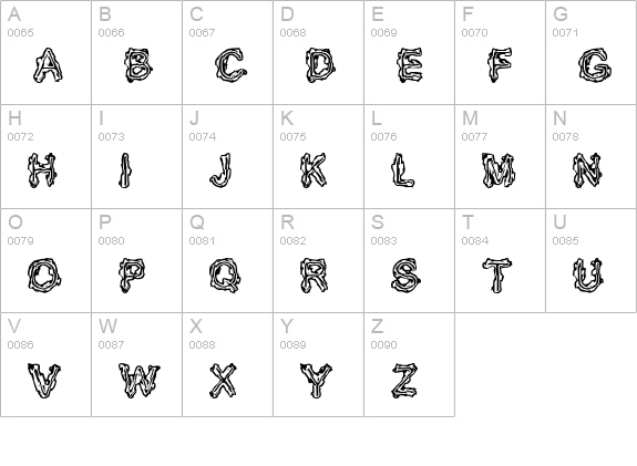Longmuire uppercase A-Z preview