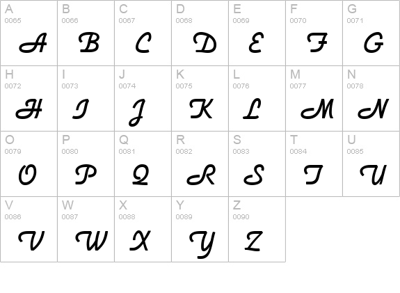Lonsdale uppercase A-Z preview