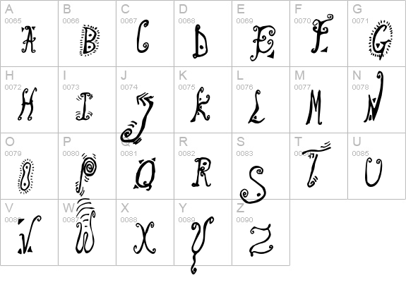Loony uppercase A-Z preview