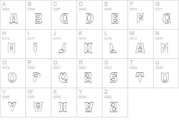 LoopDeLoop Medium uppercase A-Z preview