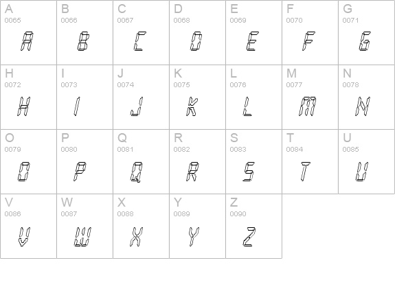Loopy Italic uppercase A-Z preview