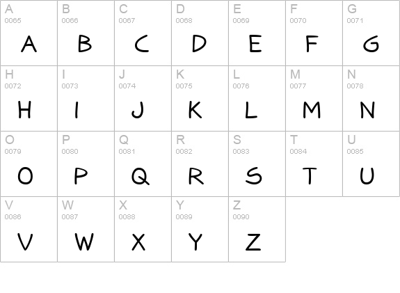 Loose Cruse uppercase A-Z preview