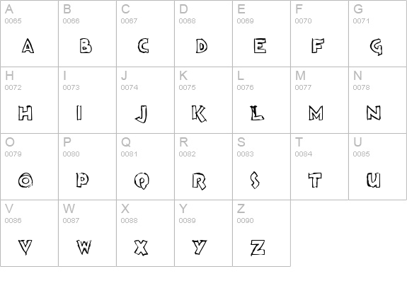 Loosh uppercase A-Z preview