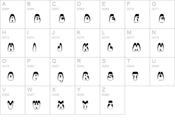LoppDisplay uppercase A-Z preview