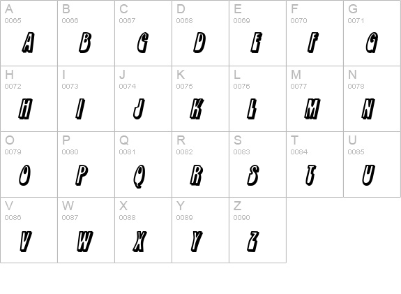 LopplerDisplay Bold Italic uppercase A-Z preview