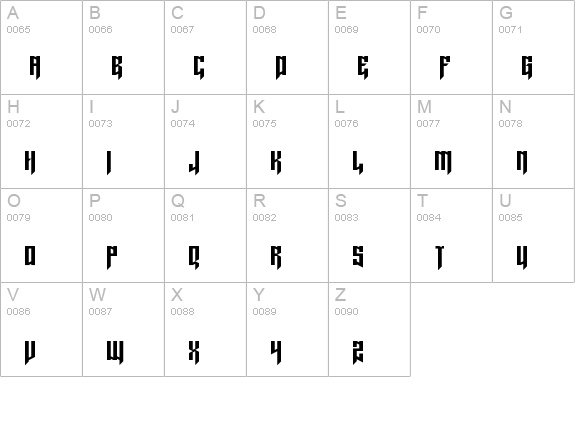 Lord Juusai Regular uppercase A-Z preview