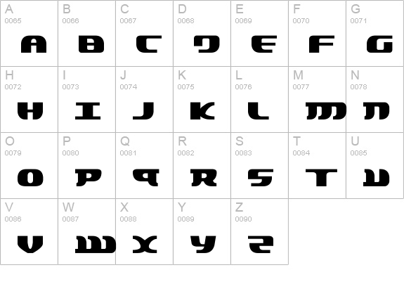 Lord of the Sith uppercase A-Z preview