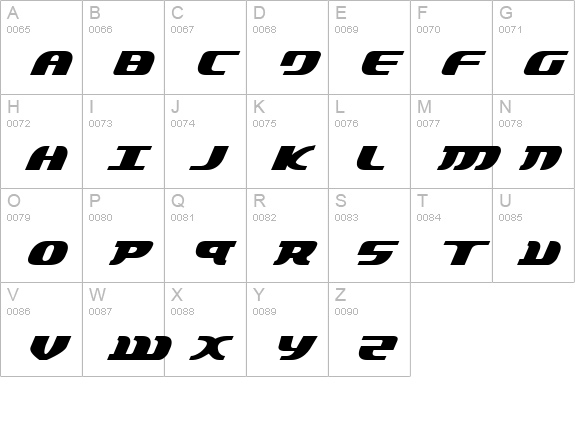 Lord of the Sith Italic uppercase A-Z preview