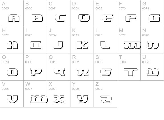 Lord of the Sith Shadow uppercase A-Z preview