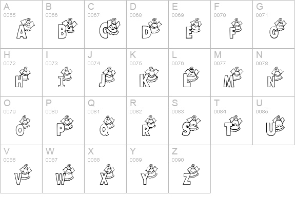 LosAngeles uppercase A-Z preview