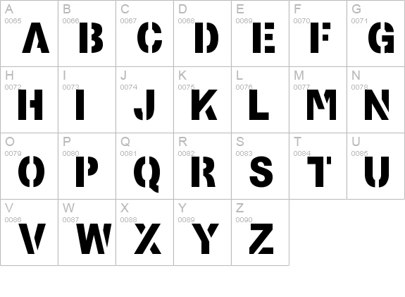 Lost Highway uppercase A-Z preview