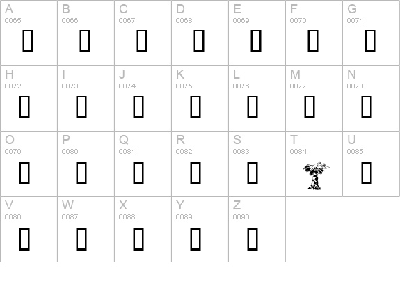 Lost World uppercase A-Z preview