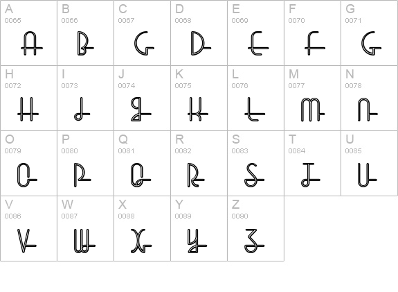LostWages uppercase A-Z preview