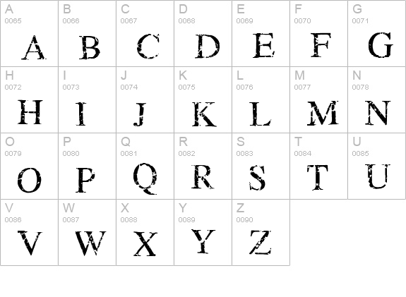 Lots of Dead Crack Babies uppercase A-Z preview