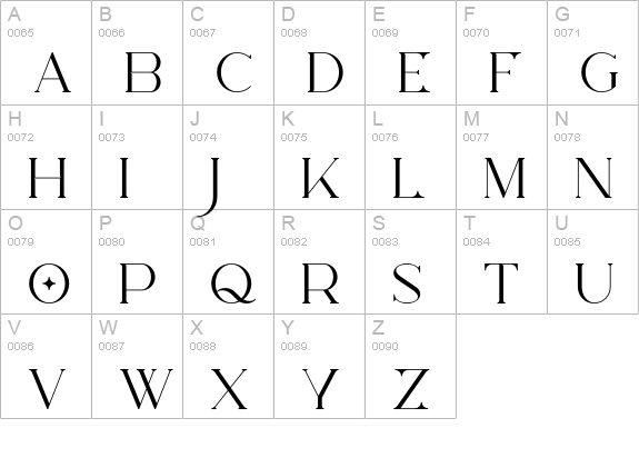 LotusEater uppercase A-Z preview