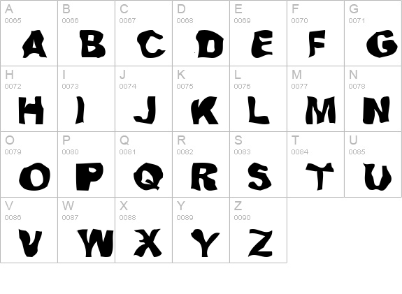 Lou uppercase A-Z preview