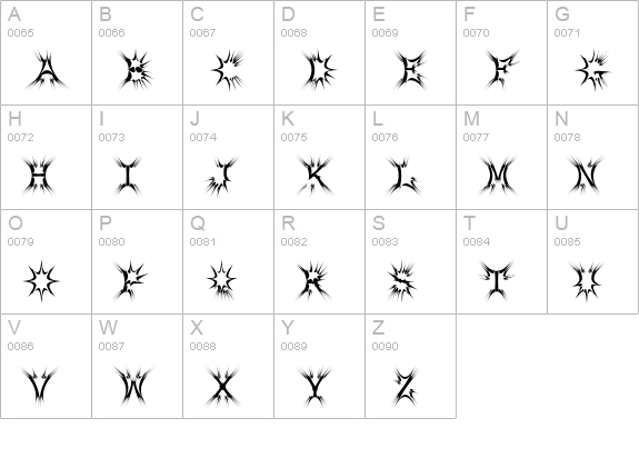 louD uppercase A-Z preview
