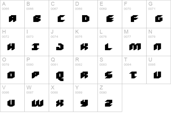 Loud noise Black uppercase A-Z preview