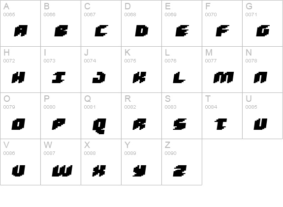 Loud noise Black Skew uppercase A-Z preview