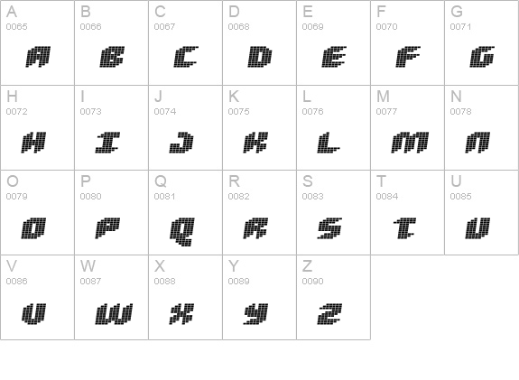 Loud noise Skew uppercase A-Z preview