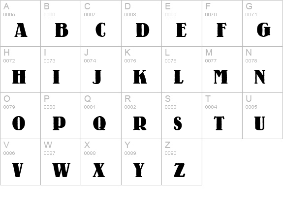 Louis-Bold uppercase A-Z preview