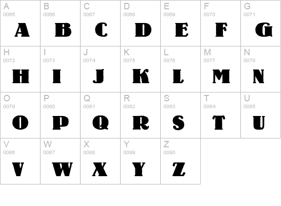 Louis-Heavy-Regular uppercase A-Z preview