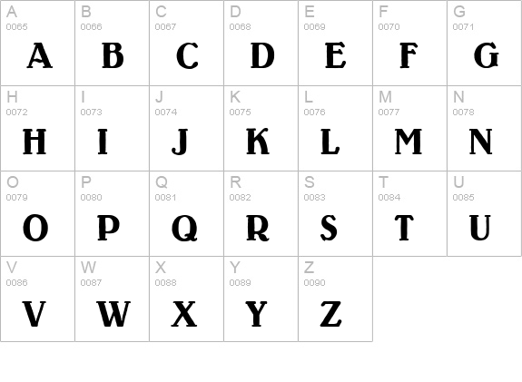 Louis-Regular uppercase A-Z preview