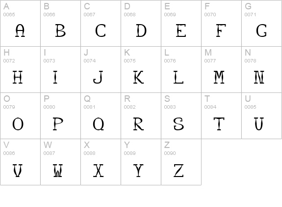 Louisbourg uppercase A-Z preview