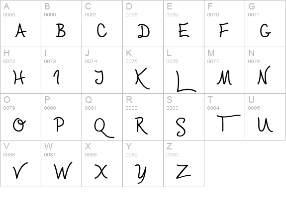 Love & Trust uppercase A-Z preview
