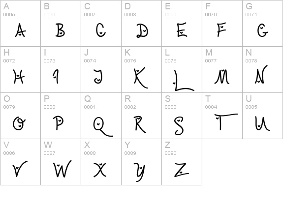 Love & Trust (Hearted) uppercase A-Z preview