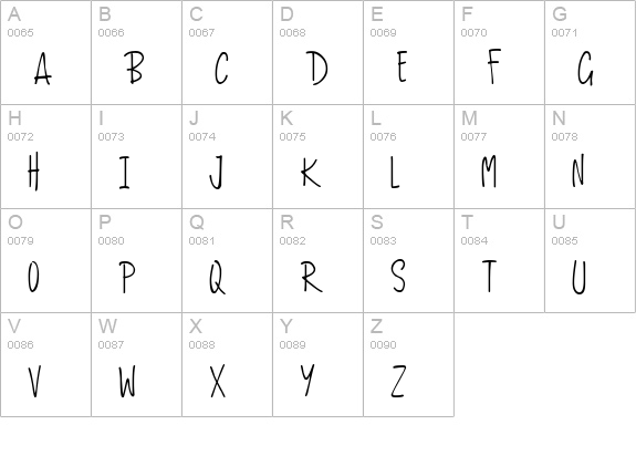 Love and Romance
 uppercase A-Z preview