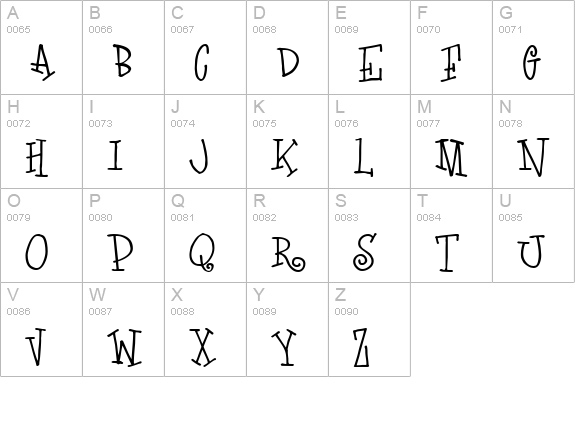 Love Letters uppercase A-Z preview