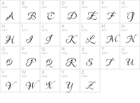 Love Light uppercase A-Z preview
