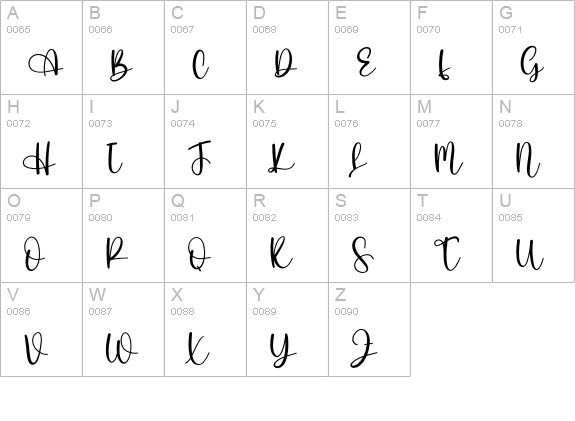 Love Lony uppercase A-Z preview