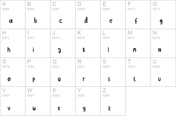 Love Me Tender uppercase A-Z preview