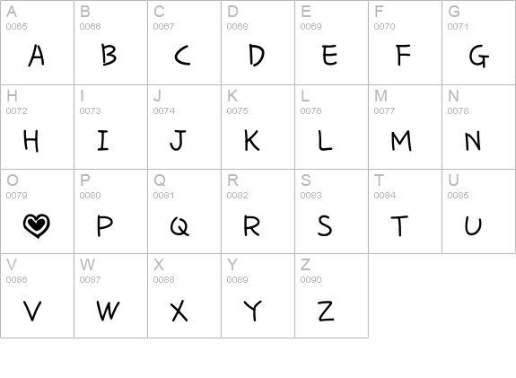 love of love by OUBYC uppercase A-Z preview