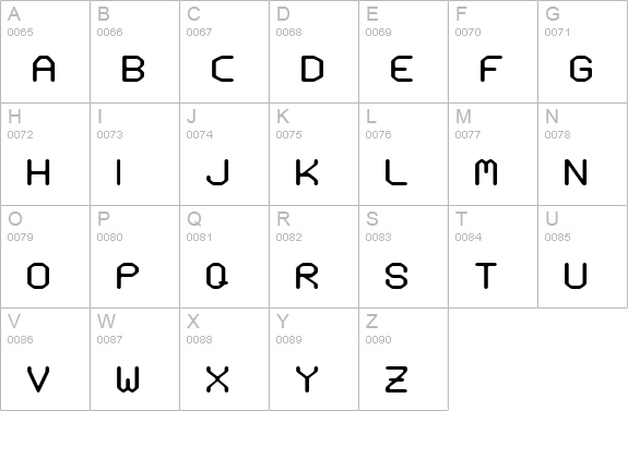 Love Parade widebold uppercase A-Z preview