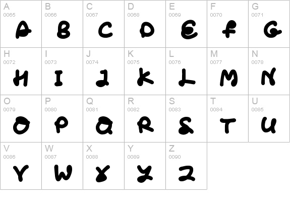 Love The Fonts
 uppercase A-Z preview