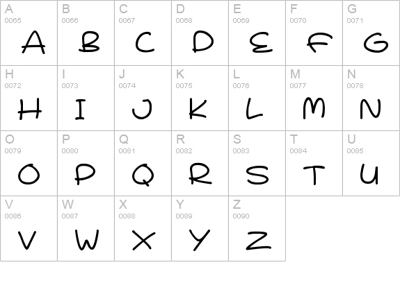 Love You Angel
 uppercase A-Z preview