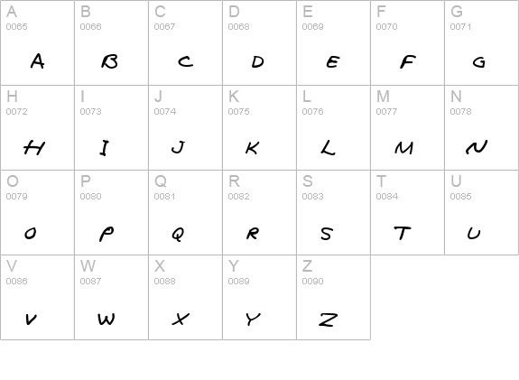 Lovecraft Block HPLHS uppercase A-Z preview