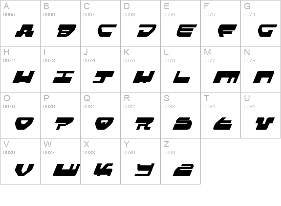 Loveladies Italic uppercase A-Z preview