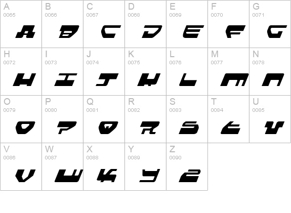 Loveladies Light Italic uppercase A-Z preview
